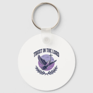 Trust in the Lord Dove Christian T-Shirt Design_1 Key Ring