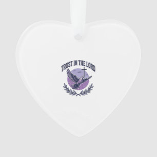 Trust in the Lord Dove Christian T-Shirt Design_1 Ornament
