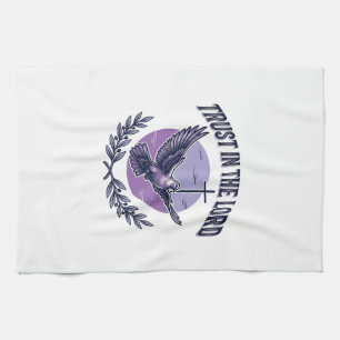 Trust in the Lord Dove Christian T-Shirt Design_1 Tea Towel