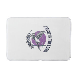 Trust in the Lord Dove Christian T-Shirt Design (2 Bath Mat