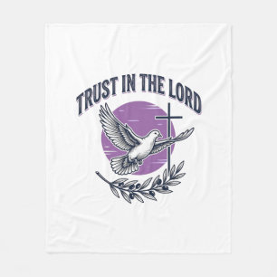 Trust in the Lord Dove Christian T-Shirt Design (2 Fleece Blanket