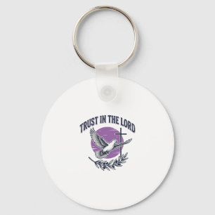 Trust in the Lord Dove Christian T-Shirt Design (2 Key Ring