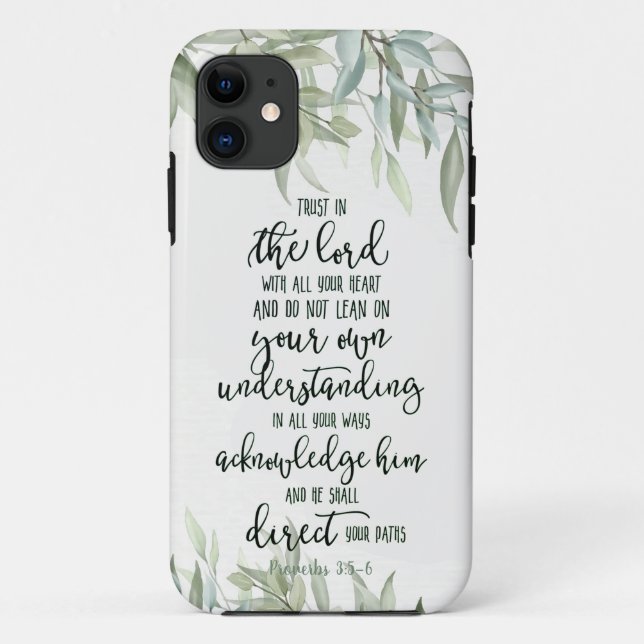 Trust in the Lord floral  Case-Mate iPhone Case (Back)