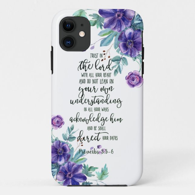 Trust in the Lord floral   Case-Mate iPhone Case (Back)