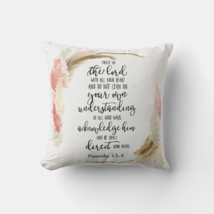 Trust in the Lord floral   Cushion