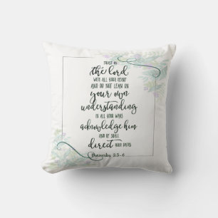 Trust in the Lord floral Cushion