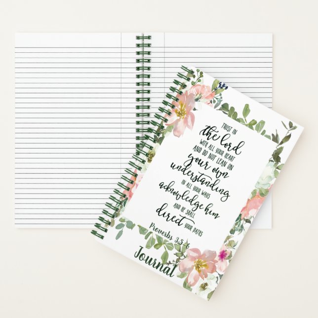 Trust in the Lord floral journal (Inside)