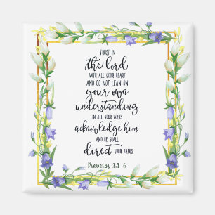Trust in the Lord floral Magnet