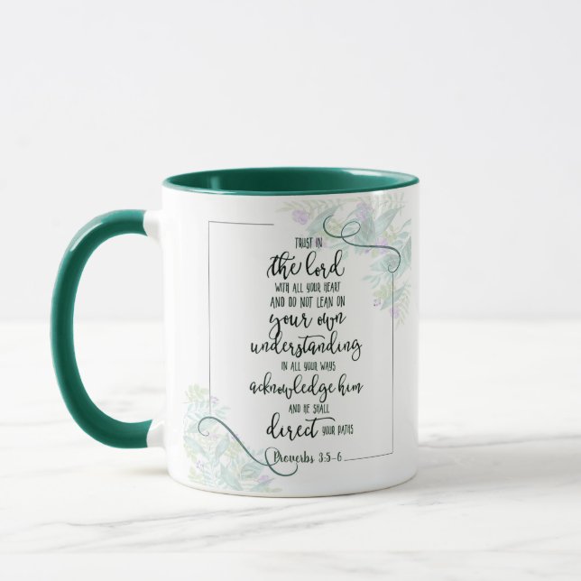 Trust in the Lord floral   Mug (Left)