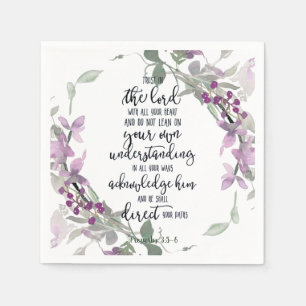 Trust in the Lord floral Napkin