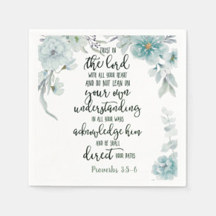 Trust in the Lord floral Napkin