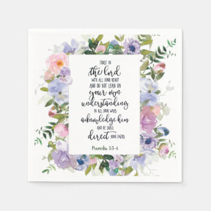 Trust in the Lord floral Napkin