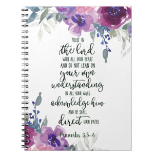 Trust in the Lord floral Notebook