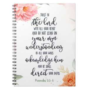 Trust in the Lord floral Notebook