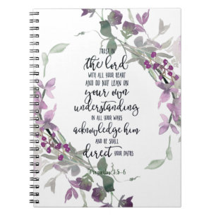 Trust in the Lord floral  Notebook