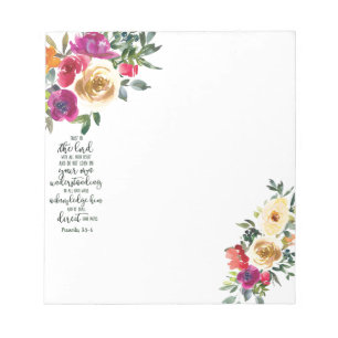 Trust in the Lord floral Notepad