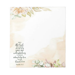 Trust in the Lord floral   Notepad