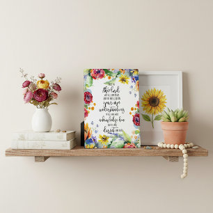 Trust in the Lord floral Plaque