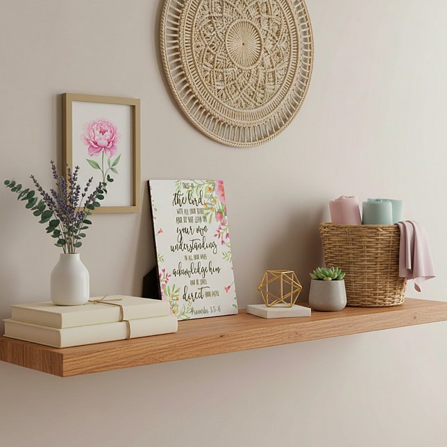 Trust in the Lord floral  Plaque (Creator Uploaded)