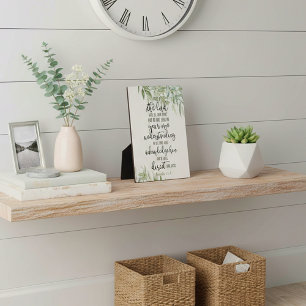 Trust in the Lord floral  Plaque