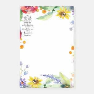 Trust in the Lord floral  Post-it Notes
