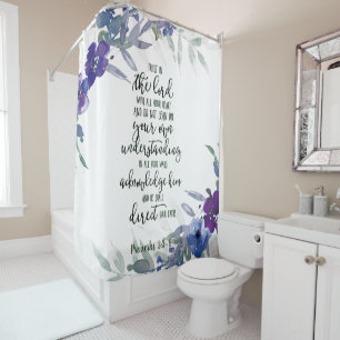Trust in the Lord floral Shower Curtain