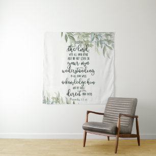 Trust in the Lord floral  Tapestry