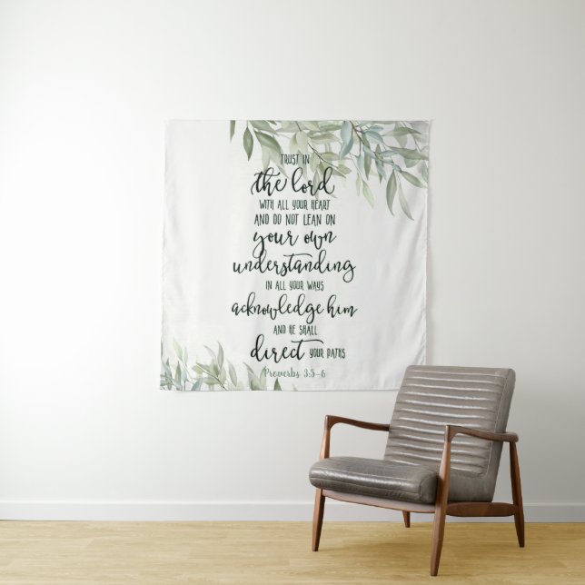 Trust in the Lord floral  Tapestry (In Situ)