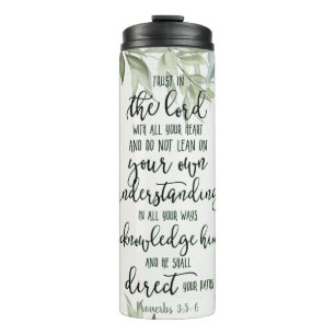 Trust in the Lord floral Thermal Tumbler