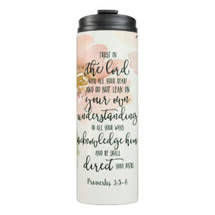 Trust in the Lord floral Thermal Tumbler
