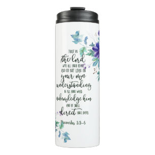 Trust in the Lord floral   Thermal Tumbler