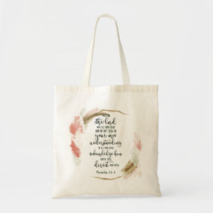 Trust in the Lord floral   Tote Bag