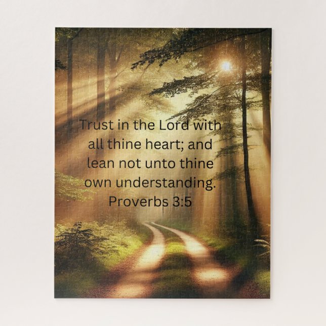 Trust in the Lord Forest Path Inspirational Puzzle (Vertical)