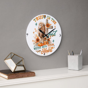Trust In The Lord...  Large Clock