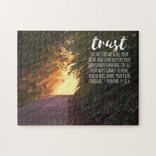 Trust in the Lord Proverbs 3:5-6 Jigsaw Puzzle (Horizontal)