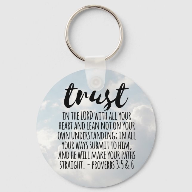 Trust in the Lord Proverbs 3:5-6 Key Ring (Front)