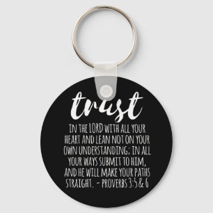 Trust in the Lord Proverbs 3:5-6 Key Ring