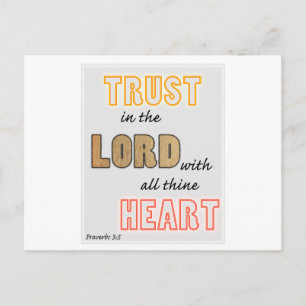 trust in the Lord proverbs scripture Postcard