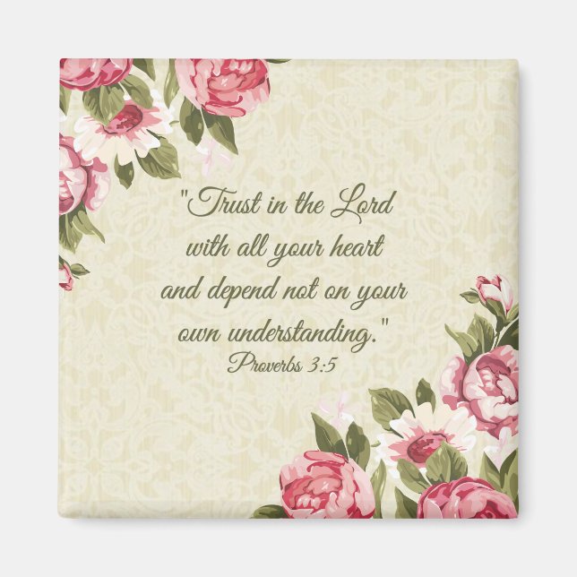 "Trust in the Lord" Psalms Scripture Magnet (Front)