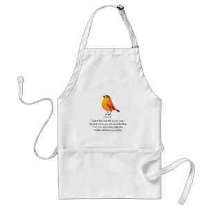 Trust in the Lord Scripture with Watercolor Bird Standard Apron