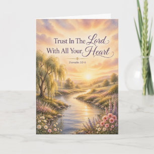 Trust In The Lord Watercolor Scripture Card