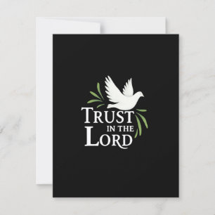 Trust in the Lord White Dove Christian Flat Cards