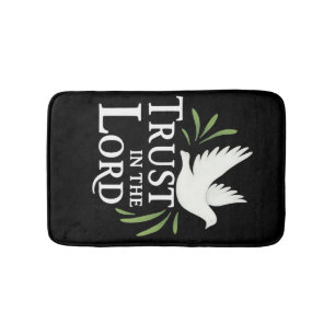 Trust in the Lord White Dove Christian Paper Plate Bath Mat