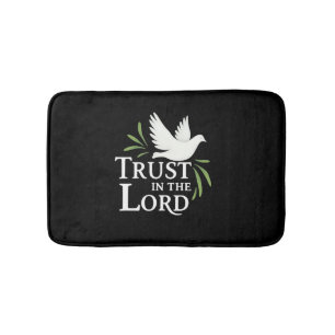 Trust in the Lord White Dove Christian Paper Plate Bath Mat