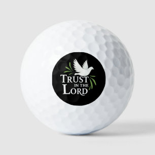 Trust in the Lord White Dove Christian Paper Plate Golf Balls
