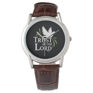 Trust in the Lord White Dove Christian Watch