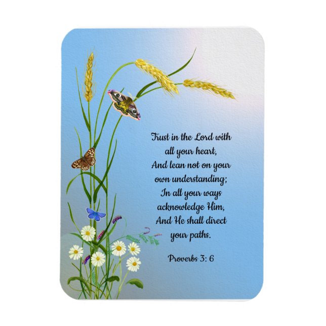 Trust in the Lord with all your heart Bible Verse Magnet (Vertical)