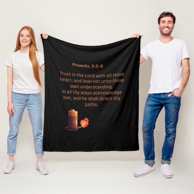 Trust in the Lord with all your Heart Fleece Blanket (In Situ)