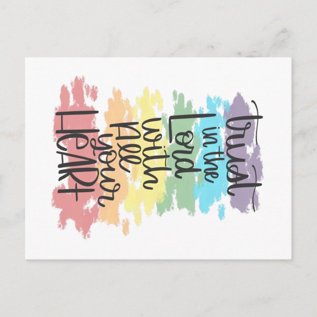 Trust in the Lord with All Your Heart Postcard (Front)