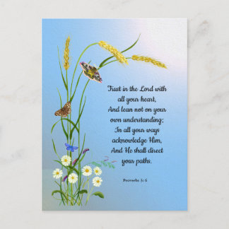 Trust in the Lord with all your heart Poster Postcard